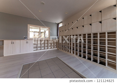 Wooden built-in storage furniture 121124825