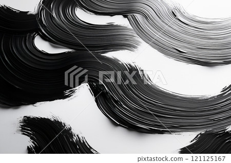 Dynamic curves drawn with black ink 121125167