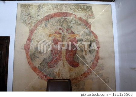 Mural in the old village hall, Principality of Andorra Mural in the old village hall, Principality of Andorra 121125503