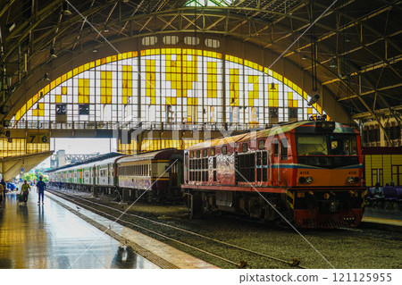 Bangkok train station scenery 121125955