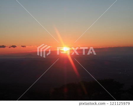 筑波山和從赤城山看的日出 2 121125979
