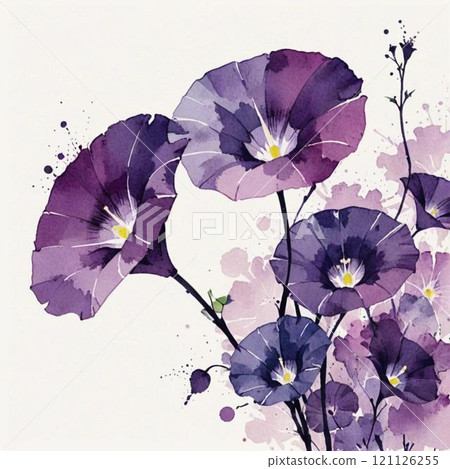 這是一朵水墨畫風格的牽牛花。我們使用人工智慧生成的圖像。 這是一朵水墨畫風格的牽牛花。我們使用人工智慧生成的圖像。 121126255