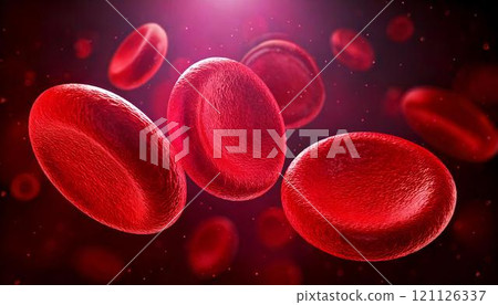 紅血球在體內移動的 3D 插圖 醫療材料 紅血球在體內移動的 3D 插圖 醫療材料 121126337