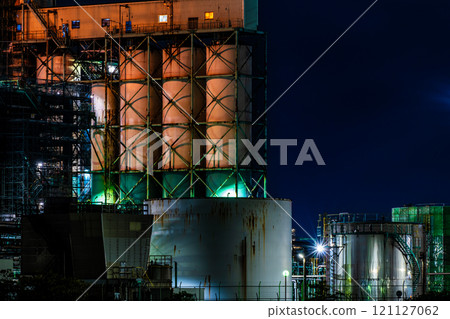 Kitakyushu Factory Night View (Nippon Steel Sumikin Chemical) [Kitakyushu City, Fukuoka Prefecture] 121127062