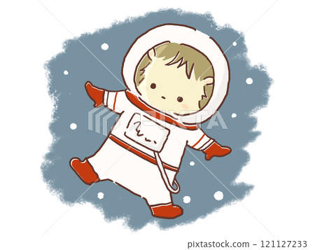 穿著太空服的刺蝟的插圖 121127233