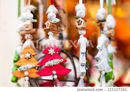 Handmade Christmas Tree Ornaments with Decorative Accents 121127381
