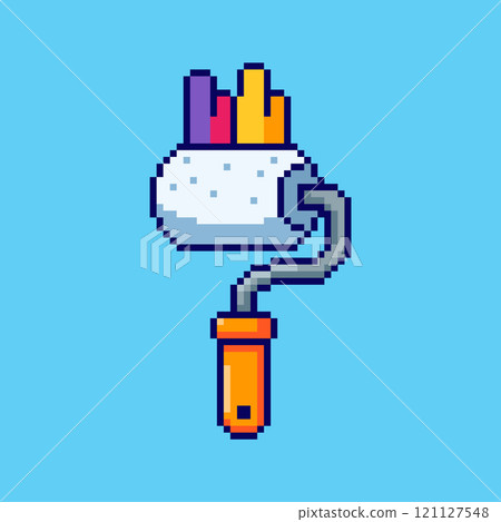 Pixel art Paint Roller game asset design Pixel art Paint Roller game asset design 121127548