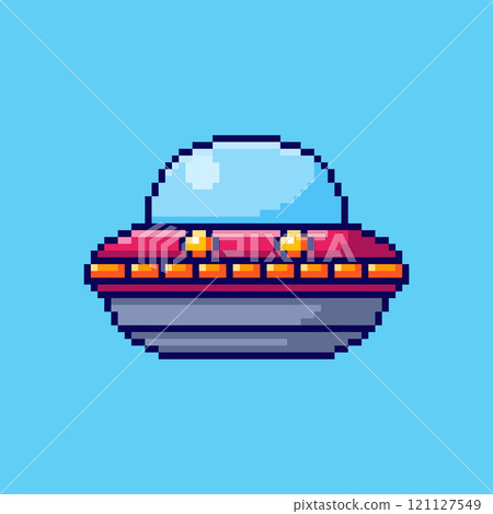 Pixel art Ufo Spaceship game asset design Pixel art Ufo Spaceship game asset design 121127549