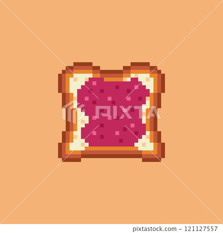 Pixel art Jam Toast game asset design 121127557