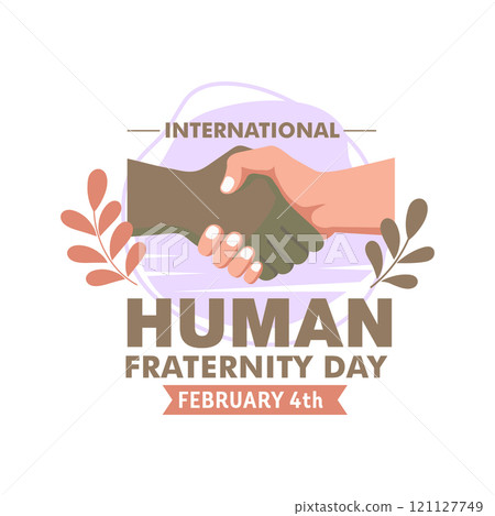 International day of human fraternity illustration, 121127749