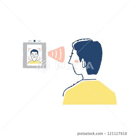 Face ID/臉部辨識系統的影像 121127818