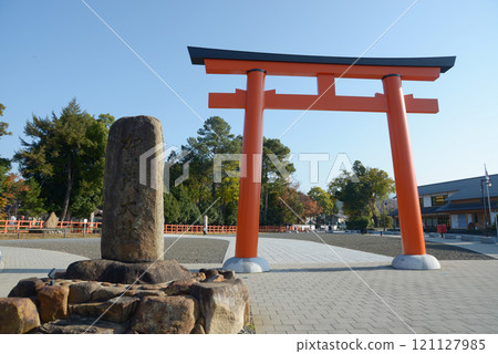 Kamigamo Shrine, large torii gate, Kita-ku, Kyoto 121127985