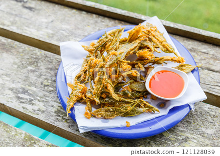 Tea leaves fried Tea leaves fried 121128039