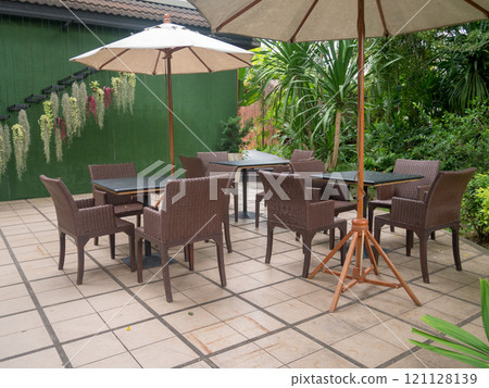 Chair in garden 121128139