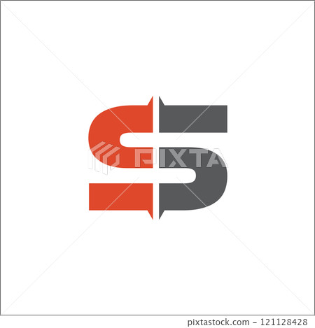 initials S or SS Logo design vector icon symbol template 121128428