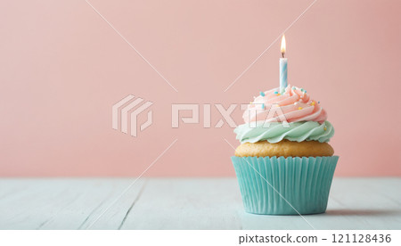 Birthday Cupcake copyspace banner pastel Birthday Cupcake copyspace banner pastel 121128436