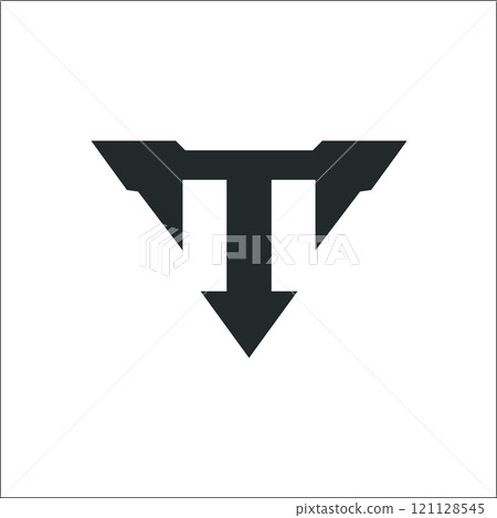 initials T logo vector abstract 121128545