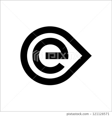 initials letter E logo vector circle template 121128571