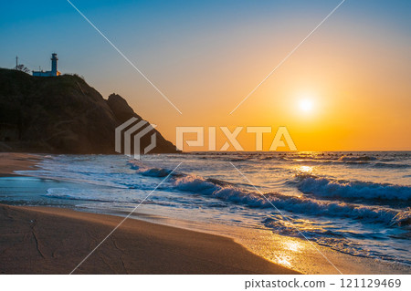 角田海灘的日落 角田海灘的日落 121129469