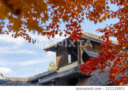 Autumn in Kyoto: Shisendo Hall, Shogetsu-ro surrounded by autumn leaves Autumn in Kyoto: Shisendo Hall, Shogetsu-ro surrounded by autumn leaves 121129951