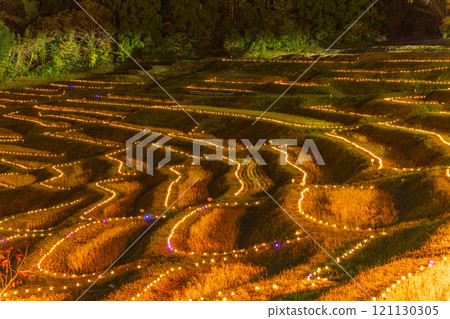 (Chiba Prefecture) Oyama Senmaida Illumination: Lights of the Rice Terraces 121130305