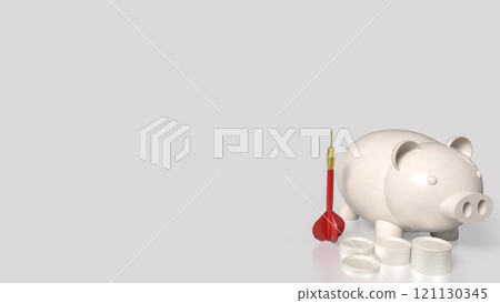 The Darts and Piggy bank for Business concept 3d rendering. The Darts and Piggy bank for Business concept 3d rendering. 121130345