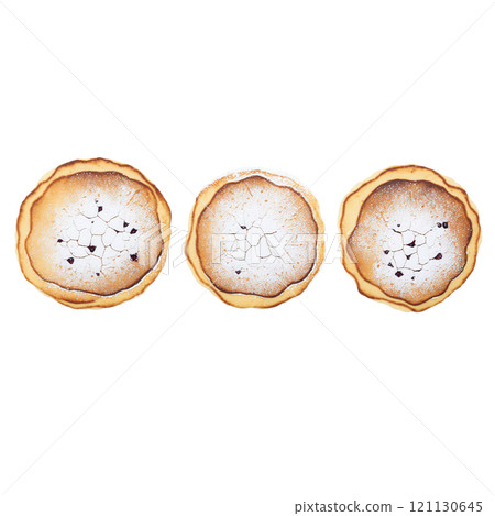 Pfannkuchen - German pancakes that are thinner than American-style pancakes, often filled with fruit, jam, or Nutella. These pancakes are 121130645