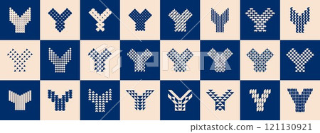Luxury basic shape letter Y logo graphic set 121130921
