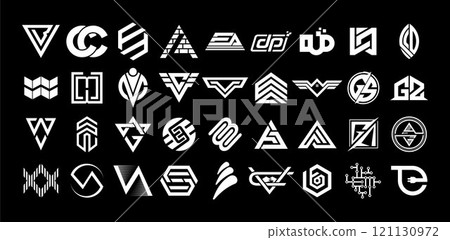 Collection of business acronym letter logo design Collection of business acronym letter logo design 121130972