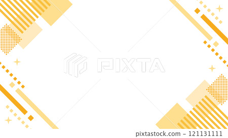 Geometric Frame Memphis Orange Vector Geometric Frame Memphis Orange Vector 121131111