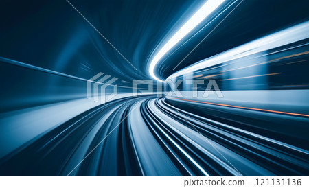 發光隧道內的未來城市列車系統 發光隧道內的未來城市列車系統 121131136