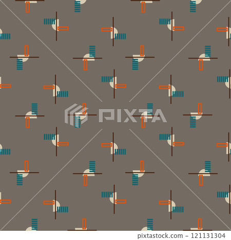 Textile motif seamless pattern. Lux fabric design textile swatch ladies dress, man shirt all over print block.  121131304