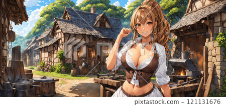 The most beautiful woman in the village 121131676