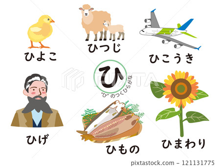 日語平假名系列 有「hi」的平假名 121131775