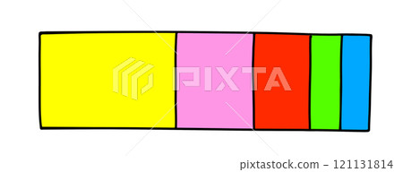 Loose and simple bar graph, solid color 121131814