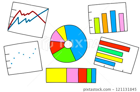 A loose and simple graph set with solid colors A loose and simple graph set with solid colors 121131845