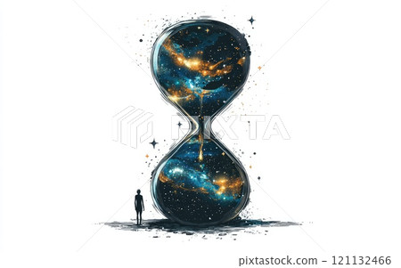 Ticking seconds: portrayal of passing of time, with clocks symbolizing relentless progression of hours and minutes, illustrating inevitable flow of existence in framework of time. Ticking seconds: portrayal of passing of time, with clocks symbolizing relentless progression of hours and minutes, illustrating inevitable flow of existence in framework of time. 121132466