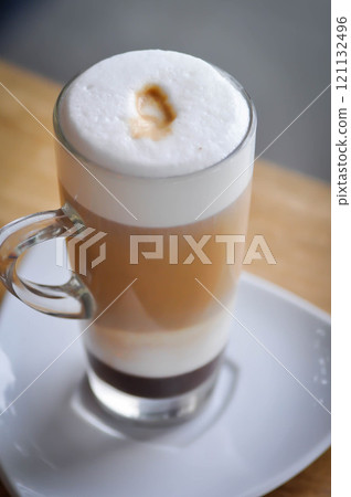 hot cappuccino or hot coffee hot cappuccino or hot coffee 121132496