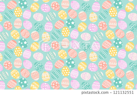 Easter pattern vector illustration Seamless Easter eggs Spring Cute Pastel colors 121132551