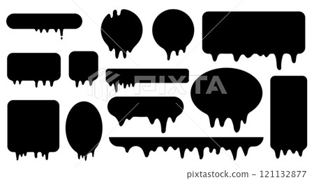 液體框架背景黑色向量抽象形狀 121132877