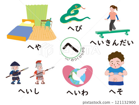 日語平假名系列 有「他」的平假名 121132900