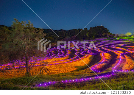 (千葉縣)小山千枚田點燈:梯田上的燈光 (千葉縣)小山千枚田點燈:梯田上的燈光 121133220