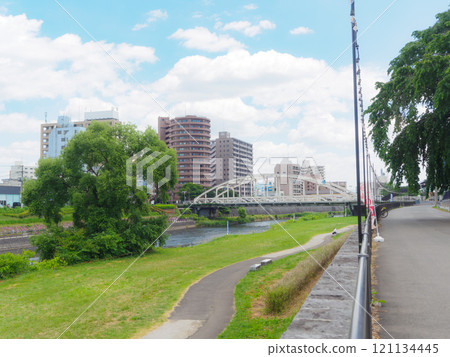 夏天的開雲橋盛岡風景 121134445