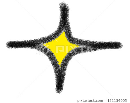 Pencil drawing style illustration of glittering light Pencil drawing style illustration of glittering light 121134905