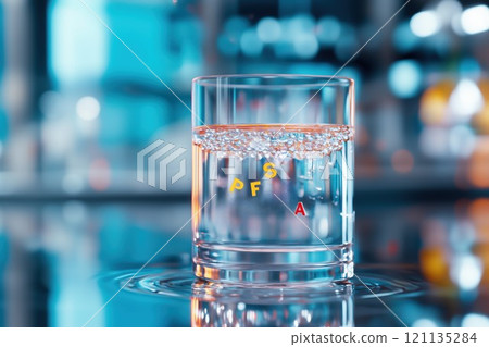 自來水中 PFAS 污染的圖像 121135284