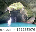 Take a sightseeing boat tour of the mysterious Blue Cave 121135976