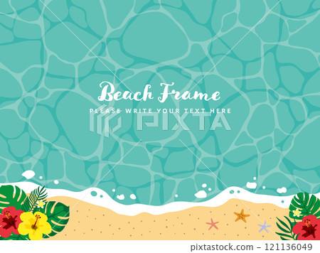 Illustration frame of the beach Illustration frame of the beach 121136049