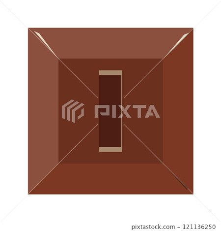 Chocolate I alphabet cube vector illustration 121136250