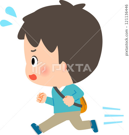 一個人驚慌失措地奔跑 121136446
