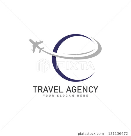 travel agency logo design template vector 121136472